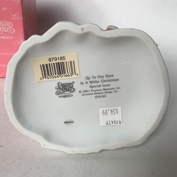 Precious Moments 879185 Up to Our Ears In A White Christmas Figurine MIB - Picture 4 of 7